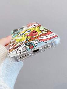 SpongeBob SquarePants 1 pezzo Custodia per telefono alla moda con motivo cartone animato /Patrick/Mr. Krabs/Boss con cuscino d'aria perforato antiurto, custodia protettiva compatibile con Samsung/Apple 17/16/15/14/13/12/11 Pro Max/12 Pro/14 Plus e altri modelli - Multicolore - Visualizzare 4