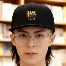 Haikyuu!! Character-Included Black Cup Pants Fashion Cap large head around snapback cap low cap snapback retro visual flat bill cap breathable baseball cap graphic print fashionable low cap unisex haphop baseball cap Baseball cap ball cap duck cap sports duckville cap small head around snapback cap - ブラック - チェックする 1