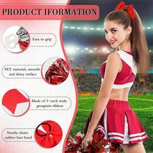 2pcs Red Mixed With Silver Cheerleader Pompoms Dancing Cheerleading Sport Flower Ball