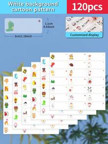 Customized 30/60/120/240/360/480pcs Transparent Waterproof Name Labels - White/Clear/Holographic/Rainbow Customized Stickers, Various Sizes Of Labels, Customizable Text,Office Decor