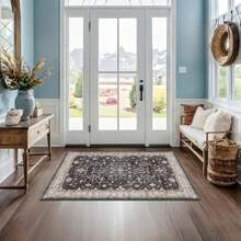 Washable Boho Ashen/Multi 3' X 4' Area Rug - AshenMulti - View 2