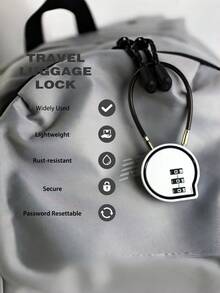 UP Security 多功能智能水滴形锌合金背包锁，行李箱包组合钥匙防盗锁，旅行必备，情人节礼物。