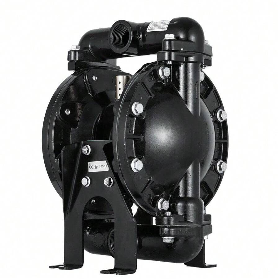 ZhdnBhnos Air-Operated Double Diaphragm Pump 1 Inch Inlet Outlet Aluminum Air Diaphragm Pump 35 GPM Max 120PSI For Industrial Use QBY4-25L-1inch - Variant2 - View 1