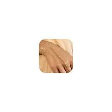 Hand Chain Bracelet For Women Dainty Gold Initial Bracelets Ring Bracelet Hand Chain Hand Jewelry Christmas Gifts For Women  2025,C - C - 查看 2