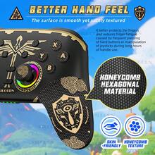 适用于 Switch 无线游戏手柄 NS Switch/OLED PC Steam 的专业控制器，适用于塞尔达传说限量版主题 USB 操纵杆，带 Turbo