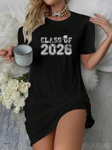 Senior 2026 Graduate Class Of 2026 Graduation Women Dress - Black - View 1