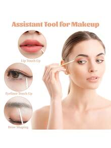 1000pcs Ultra Fine Disposable Nail Cleaner Sticks, Pointed Tip Design For Precise Cleaning; Mini Dual-Ended Eyebrow Makeup Remover Tool; Makeup Remover Wooden Sticks; Manicure Supplies; Foot Care; Pedicure Tools; Travel Essential; Black Shawl; Men's Gift - Multicolor - View 5