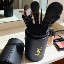 Yves Saint Laurent Makeup Brushes And Storage Box, Gold Foil Printing - Black - View 5
