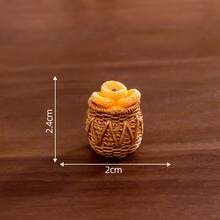 Miniature Creative Simulation Persimmon Figurine Persimmon Ruyi DIY Decoration Blind Bag Accessories Miniature Miniature Small Ornament - 4號-橘紅色柿子 - 查看 11