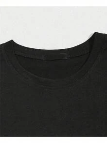 Anime T-Shirt Haykiu Manga Japanese Geek Shirt Blouse Unisex Men's Women's 100% Cotton New Release Immediate Shipping Black White Plus Size - 黑色 - 查看 4