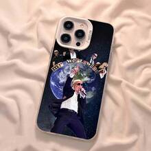 Funda para Singer Pitbull compatible con 17 14 Pro 12 Max 15 Plus 11 13 16, cubierta de color láser IMD plateada electrochapada - Z7 - Ver 8