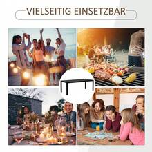 Outsunny Garden Table, Aluminum Table 120x70 Cm For Garden Terrace, Wood-Plastic Polywood Black, Weather Resistant And Modern. - 1 - View 6