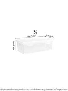 1个透明面包盒，带翻盖，防尘食品储存容器，适用于厨房、冰箱、面包房、零食店，大容量多尺寸食品收纳盒，家用、餐厅适用