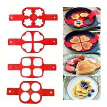 Silicone Mold For Eggs, Pancakes & Chocolate - Heat-Resistant, Easy Clean, Durable, Baking Tool - Red - View 7