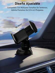 Soporte Para Celular Para Carro Universal Porta Celular Para Carro Base para Auto 360 Rotación Soporte Celular Automóvil Accesorios Teléfono Coche - Negro - Ver 8