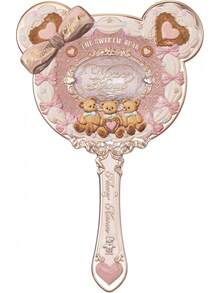 The Sweetie Bear Hand Mirror,Vintage Portable Handheld Mirror,Fancy & Pretty Princess Mirror With Long Handle,Gift For Girls(Creamy Pink) - The Sweetie Bear-minty Blue - View 11