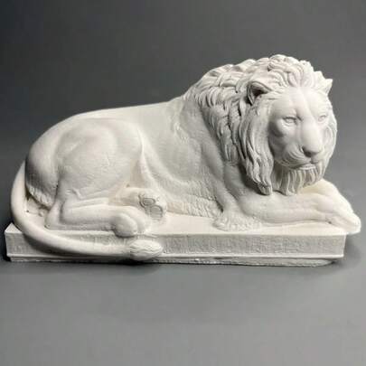 Estatua de yeso de león para decoración de escritorio, escultura artística creativa, figura realista de león, decoración estética para el hogar y la oficina