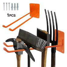 خطاطيف تخزين أدوات الحديقة والمرآب المثبتة على الحائط - رف منظم للمجرفة والمنشار، حامل أدوات الحديقة، حل تخزين مدخر للمساحة في المرآب والحديقة، خطاطيف متعددة الأغراض للمنزل - متعدد الألوان - مشاهدة 7