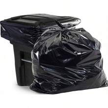 55-60 Gallon Black Heavy Duty Trash Bags, 51" X 55",  For Construction, Industrial, Outdoor, And Commercial Use(5PCS) - 黑色 - 查看 10