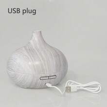 Wood Grain Aromatherapy Diffuser, 550ml Ultrasonic Humidifier, Remote, Silent, 6 Oils - Màu be - Xem 8