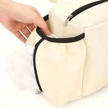 Artículo esencial para madres y bebés - Bolsa de almacenamiento multifuncional para cochecito de bebé - Diseño de gran capacidad, puede contener botellas de agua, biberones, pañales, pañuelos, accesorios de teléfono móvil. El almacenamiento categorizado es ordenado y conveniente. Diseño de patrón de cabeza de oso a la moda y lindo. Ligero y duradero. Regalo de temporada perfecto para Halloween y Navidad. - Multicolor - Ver 4
