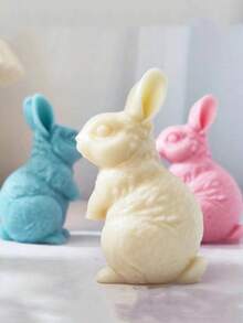 1pc Standing Rabbit Silicone Candle Mold DIY Rabbit Silicone Mold For Holiday Decoration Rabbit Figurine Silicone Mold