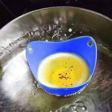 10x Silicone Egg Poacher Poaching Pods Pan Poached Cups Moulds For Kitchen - Random Color - View 9