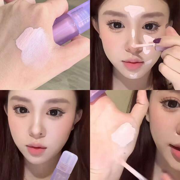 PINKYFOCUS Skin-Fusion Concealer - Moisturizing, Long-Lasting, Covers Dark Circles, Acne Marks, Facial Spots, Tear Troughs, Brightens Complexion, Evens Skin Tone, Enhances Appearance, Cosmetic, Portable, Birthday/Valentine's Day Gift