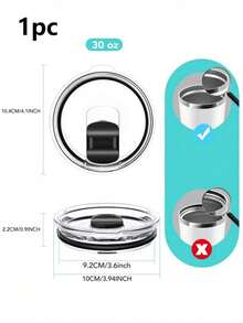 أغطية أكواب الماء لأكواب القهوة والمبردات 20 أونصة و30 أونصة، أغطية زجاجات المياه العازلة للحرارة - متعدد الألوان - مشاهدة 2