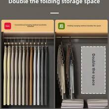 折叠式魔术裤架 6层不锈钢节省空间衣物架整理架，适用于衣柜裤子、牛仔裤、围巾 - 彩色 - 查看 6