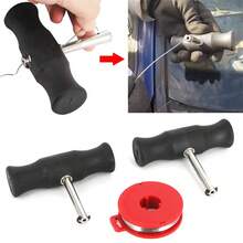 WINDSCREEN GLASS REMOVAL TOOLS WIRE & HANDLES CHEESE WIRE TOOL KIT UK - Multicolor - View 9