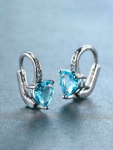 1 Pair Teen Charm Cubic Zirconia Drop Earrings For Girls For Daily Decoration For Party Jewelry Birthday Gift