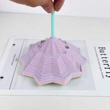 1pc Stress-Relieving Star-Shaped 3D Printed Novel Gyroscope, Octagonal With Handle Fun Adult New Year Gift, Fingertip Toy Stress-Relieving Toy, Office Mini-Game Fun Design, Octagonal Shape, Precise Production, High-Quality Printed Spiral Radish Tower Handicraft Display Piece Christmas Gift - Multicolor - View 6