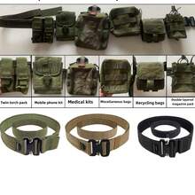1PC Oxford Cloth Waterproof Tactical Belt Set Security Combination Multifunctional Belt Military Fan Tactical Combination Belt Multifunctional Carrying Equipment