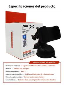 1 piezas Soporte de teléfono móvil para coche, marco de soporte para coche, salida de aire de navegación, soporte fijo, tipo ventosa de conducción, suministro Interior,Soporte Para Celular Para Carro Universal, Base para Auto 360. - Negro - Ver 12