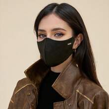 1pc Fashionable Shiesty Suede Face Mask, UPF 50+ Reusable With Distinctive & Exclusive Design, Windproof Warm Winter Mask For Skiing, Running & Cycling, Moisture-Locking And Cold-Proof - Multicolor - View 2