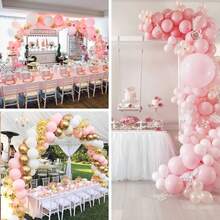 30 piezas de globos de látex metálicos dorados y rosas de 12 pulgadas, globos blancos perlados y globos con confeti dorado para decoraciones de cumpleaños, bodas y aniversarios - 5 - Ver 4