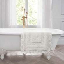 Crochet Cotton 17x24 in. Bath Rug Ivory - Marfil - Ver 6