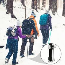 2 Pcs Ice Tip Attachments For Walking Sticks & Crutches, Five-Point Steel Spikes For Secure Footing On Ice & Snow, Robust Anti-Slip Protection For Winter (Easy Installation, Universally Compatible) - Silver - View 2