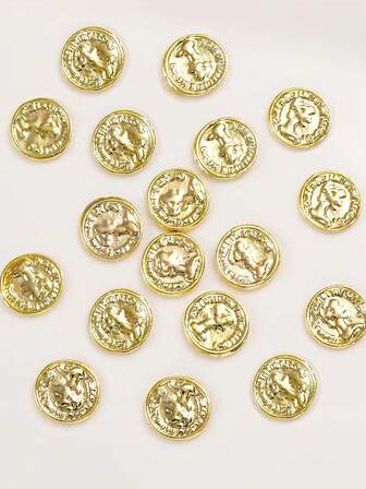 20 Peças Novos Acessórios de Arte de Unhas Estilo Y2K em Cinza Claro Metálico, Moeda Personalizada Legal, Sexy e Luxuosa, Decorações de Arte de Unhas 3D de Estilo de Luxo Japonês para Joias Artesanais DIY Femininas, Produtos de Unhas, Encantos de Unhas, Strass e Acessórios Decorativos