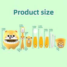 儿童刷牙玩具 - 牙医游戏套装，学习刷牙，角色扮演医生游戏，12 种节日礼物创意