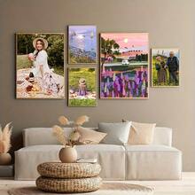 Bộ 3 tranh in canvas ảnh tùy chỉnh trong khung gỗ thông - Tranh treo tường cá nhân hóa cho phòng ngủ, phòng khách, trang trí văn phòng - Trang trí nhà hiện đại & Quà tặng độc đáo cho sinh nhật, Giáng sinh - Nhiều màu - Xem 3