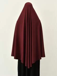 1件女士长袍配饰，纯色柔软加大码，可遮住下巴，可作祈祷头巾，带袖子 - 純色 - 查看 26