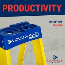 5-Foot Fiberglass Step Ladder 250-Pound Load Capacity Type I FS2005 - Màu vàng - Xem 2