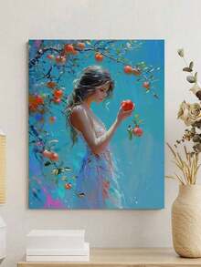 DIY Digital Painting For Girls: Illuminate Creative Life, Paint A Colorful World. DIY Digital Painting, Embark On Your Artistic Journey. It Is The Perfect Blend Of Creativity And Fun, An Excellent Choice For Interaction, Couples Sharing, And Personal Relaxation. High-Quality Canvas, Fine Texture, Carrying Your Artistic Dreams. Paints Are Vibrant, Long-Lasting, And Odorless, And Reliable. - Mint Blue - View 4