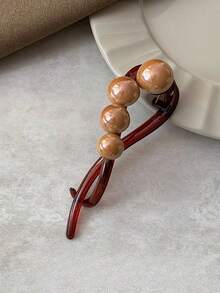 2 peças de presilha de cabelo simples com pérolas artificiais torcidas para meninas, ideal para penteados elegantes com coque na parte de trás. Acessórios para cabelo, grampos e outros itens de cabelo.