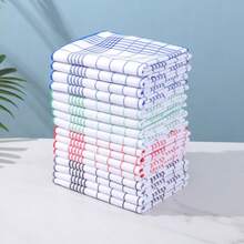 1/4/8/16 paños de cocina absorbentes sin funda, de gran tamaño 40x60 cm, de limpieza rápida, aptos para máquinas de café; Toallas de cocina de 4 colores; Toallas de cocina a cuadros y a rayas; Suministros de cocina y comedor; Artículos esenciales de cocina; Toallas de regalo - Multicolor - Ver 2