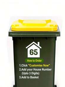 Custom Wheelie Bin Stickers-Personalize Your Trash Can With House Number & Street Name Decals, Horizontal Design For Easy Identification, 10x15cm ,Seal,Adhesive Tidy,High-Quality,Modern Custom,Personalized,Unique Ideal Gifts For Him Her,Boyfriend,Girlfriend,Dad,Mom,Family,Friends For Housewarming Home - Multicolor - View 11