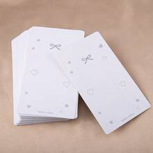 50 tờ giấy bìa trắng có họa tiết nơ và trái tim dễ thương, thích hợp làm phụ kiện tóc, bao bì trang sức, thẻ trưng bày, thẻ giá, thẻ lưu trữ - SDQ0106 - Xem 6