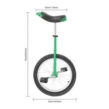 ZhdnBhnos Unicycle With Excellent Steel Frame,Leakproof Tire,Adjustable Height,Curved PU Seat,Mute Bearing,Anti-Slip Designs,For Outdoor Sports Fitness Exercise - Variant15 - View 2